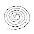 Collana minimalista in argento sterling S925 con maglie geometriche per donne - Argento 925 / 40cm Argento Platino