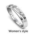 Anello da donna in argento sterling S925 con incisione 1314 e pietra zircone - Stile Donna - Incisione 1314 Diamante Singolo
