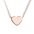 Elegante Halskette mit Herzanhänger aus S925 Sterlingsilber in Roségold mit Spiegelglanz - 925er Silber / Roségold