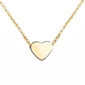 Eleganter S925 Sterlingsilber Herzanhänger in Gold mit feiner O-Kette für Damenmode - 925er Silber / Gold