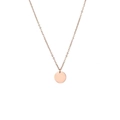 Minimalistische S925 Sterling Silber Halskette mit poliertem runden Anhänger in Roségold - 925er Silber / Roségold mit 45cm Gliederkette