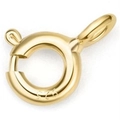 Polierter S925 Sterlingsilber Federringverschluss mit Goldfinish für Schmuckherstellung - Gold