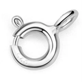 Polierter S925 Sterlingsilber Federringverschluss mit 925-Stempel für Schmuckherstellung - Platin