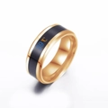 Detail shot of rose gold stainless steel ring showing digital temperature 39℃ display - US 7 / Rose Gold (Celsius)