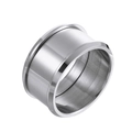 Brushed stainless steel blank ring base for DIY jewelry making in polished silver finish - US 8 / 5mm Width Silver