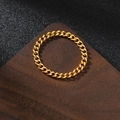 Elegante anello a catena cubana in acciaio al titanio dorato lucido per gioielli - US 5 / Oro