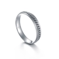 Anello rotante in acciaio inossidabile 304 con catena cubana in finitura argento - Diametro Interno 30mm / Argento