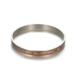 Bracciale in acciaio al titanio con intarsio in legno di koa e madreperla abalone - Diametro interno 55mm