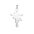 Polished silver stainless steel pendant featuring artistic Chinese character character design - Pendant Only (Without Chain) Style 27