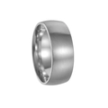 Dettaglio anello 8mm in acciaio inossidabile spazzolato con interno lucido - US 6 / Argento