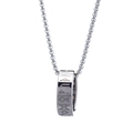 Silver Viking rune circle pendant with box chain made of durable stainless steel - Silver