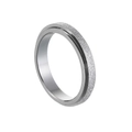 Detail of 4mm rotating stainless steel stress relief ring with sandblasted matte finish - US 7 / Silver