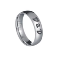Anillo de plata pulido grabado con DaD e i love you para regalo del día del padre - US 6 / DAD Plateado