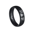 Anillo de acero inoxidable negro para hombre con grabado DAD y texto I love you - US 6 / DAD Negro