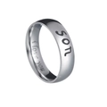 Edelstahlring in Silber mit graviertem Son und I Love You Schriftzug - SON Silber