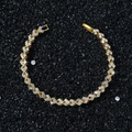 Men's hip-hop style 6mm gold heart-link tennis bracelet with sparkling zircon stones - Gold Bracelet (20.5cm)