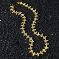 Collana hip hop con maglie a croce placcate in oro e zirconi cubici brillanti - Collana (45 cm) / Oro