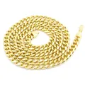 Collana classica a catena Cuban Link placcata oro 12mm con robusta chiusura a moschettone - Catena Cubana 1.2*80cm / Oro