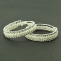 Elegant silver multilayer rhinestone wrap bracelet set with faux pearls and metal beads - Silver Style 3