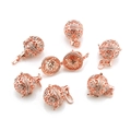 Rose gold hollow ball diffuser pendant with sparkling crystals in vintage baroque style - YJ6-1004 / Rose Gold