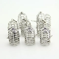 Retro birdcage hollow pendants with openable locket design in antique silver finish - Birdcage Style Openable Locket Pendant (YJ6-1071) / Antique Silver