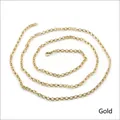 Catena Rolo placcata oro con chiusura a moschettone per creazione gioielli fai-da-te - 80cm / Oro