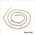 Dettaglio catena rolo in oro rosa con chiusura a moschettone per collane fai da te - 80cm / Oro rosa