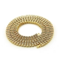 Collana hip hop di lusso a più file con diamanti di cristallo placcati oro a 5 file - 20.3cm (8inch) / Oro