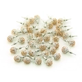 Sparkling crystal ball stud earrings set in candy colors with multi-color rhinestones - Champagne Gradient
