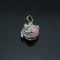 Collana con artiglio di drago e ciondolo rotante in pietra di quarzo rosa naturale - Stile Rosa (Stile 3)