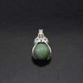 Collana a forma di gufo con ciondolo in pietra naturale verde su sfondo scuro - Stile Gufo Avventurina Verde (Stile 1)