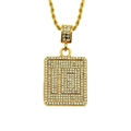 Hip-Hop Goldkette mit vereistem Nummer 10 Anhänger und langlebiger Kordelkette - Gold - 0,3 * 75 cm Seilkette