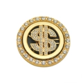 Ciondolo rotante segno dollaro dorato con strass scintillanti per decorazione cellulari - Oro-4.5cm / Oro-4.5cm