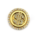 Accessorio rotante per cellulare con segno del dollaro dorato e strass luccicanti - 4.5CM / Oro (Adesivo)