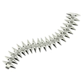 Zilveren armband in hiphop punkstijl met puntige studs en heldere kristallen in S-vorm - Zilver