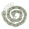 Collana a catena cubana hip hop con strass scintillanti e finitura in argento lucido - Collana / 20inch / Argento