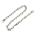 Catena spessa per pantaloni in metallo argento con due chiusure a moschettone hip-hop - Tutto Argento