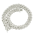 Dettaglio catena cubana argento 13mm con micro-pave di zirconi e chiusura di sicurezza - Argento - 20 pollici