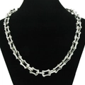 Bracciale da uomo argento a maglie grosse stile punk in acciaio inossidabile - Collana d'Argento