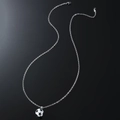 Men's soccer ball pendant necklace in polished stainless steel on a black mirror background - Silver Soccer Pendant (O-Chain)
