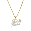 Colgante Truly Blessed hip hop con cristales y cadena de cuerda dorada de hombre - Dorado