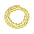 Collana tennis hip hop dorata con strass lucidi disposta in un layout a spirale - Collana Oro-20 pollici