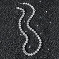 Collana tennis classica da 8mm da uomo in argento con zirconi tondi a forma di S curva - Collana / 45cm / Argento