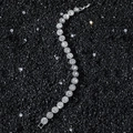 Bracciale hip hop 8mm da uomo con diamanti tondi e maglie in zirconia scintillante - Bracciale / 20cm / Argento