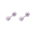 Orecchini a perno minimalisti in argento S925 a vite con fiori di prugno per donne - 1 Pezzo / Platino