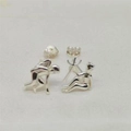 Orecchini a perno angelo e demone in argento sterling S925 con finitura lucida - Argento 925 / Bianco Argento