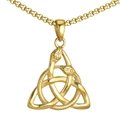 Gold Viking Celtic knot snake pendant necklace made of high-quality stainless steel - Gold Color Pendant (No Chain)