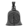 Gothic black bell pendant with Eye of Horus and Egyptian hieroglyphics design - Eye of Horus Style - Black (HFJ1501)