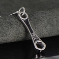 Collana con pendente a chiave inglese in acciaio inossidabile 316L stile meccanico - Colore Acciaio (Solo Pendente)