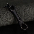 Ciondolo a forma di chiave inglese in acciaio inossidabile 316L nero per uomo - Nero (Solo Pendente)